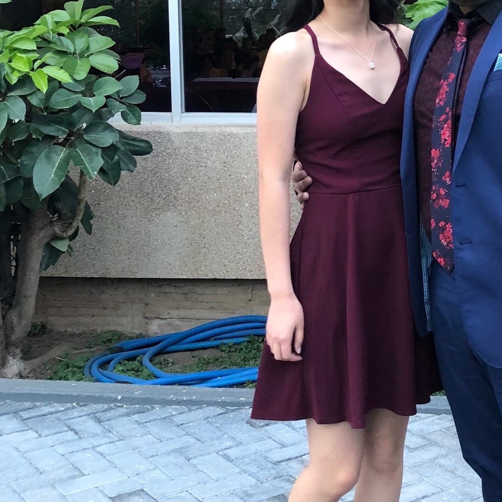 Sleeveless v neck dress - Picture 6 of 6